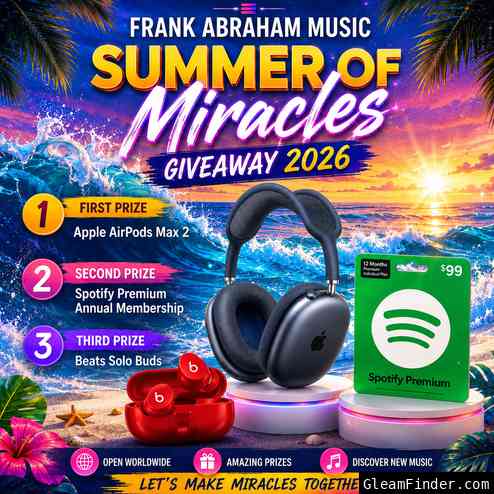 Frank Abraham Music Summer of Miracles Giveaway 2026