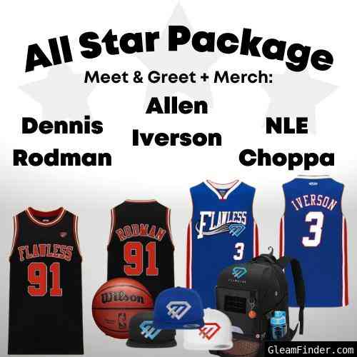 Flawless Elite Kickz All Star Package Giveaway! Meet NLE Choppa, Dennis Rodman, Allen Iverson.