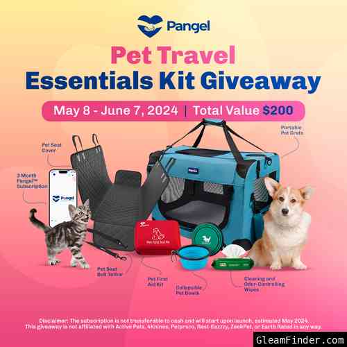 Pangel™ Pet Travel Essentials Kit Giveaway