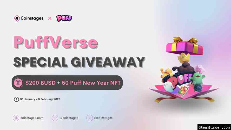 Puffverse X Coinstages Giveaway