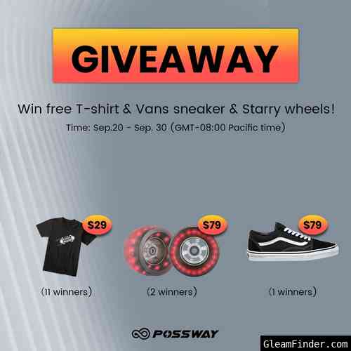 Win free T-shirt & Vans sneaker & starry wheels!