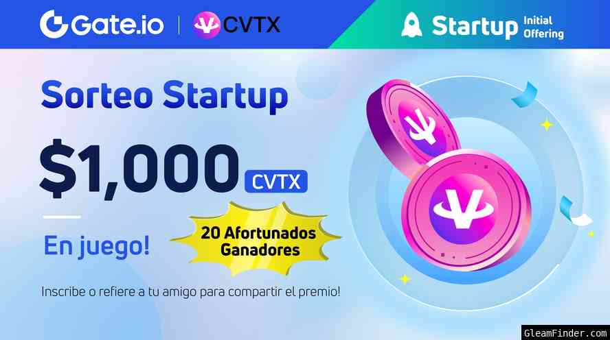 Gate.io Startup -Carrieverse(CVTX) sorteo de $1,000 TG