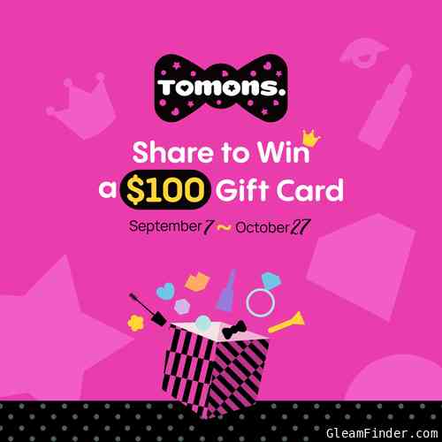 Follow to Win a $100 Toys Gift Card
