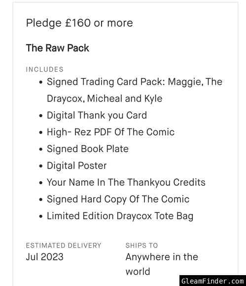 Kickstarter Early Bird Raw Draycox Pack