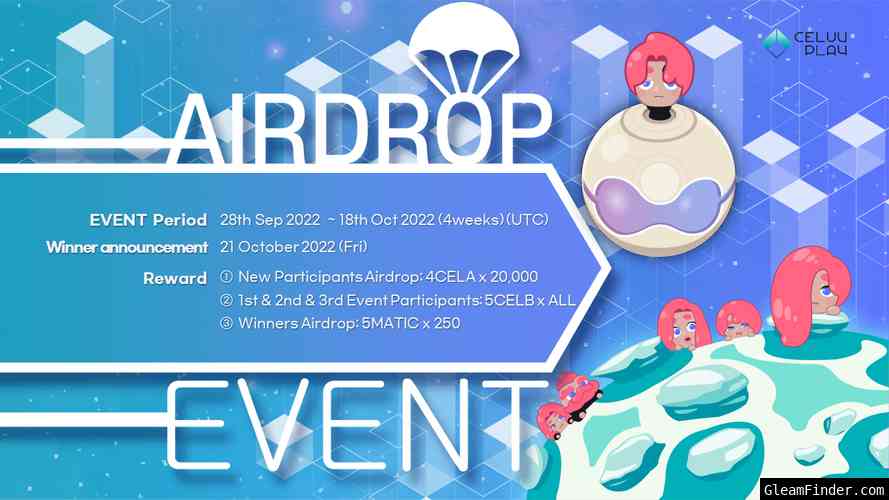 🎉CELUVPLAY 3rd AIRDROP EVENT 🎉