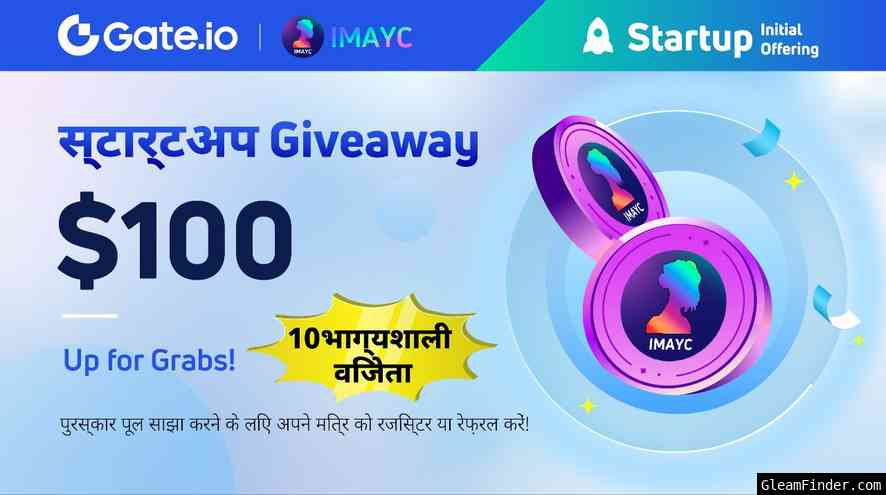 Gate.io Startup -MAYC Fraction Token(IMAYC) $100 Giveaway- Twitter India