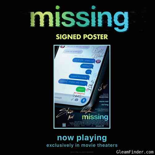 Missing Signed Poster Sweepstakes
