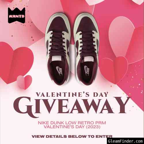 WANTD Valentines Day Dunk Giveaway