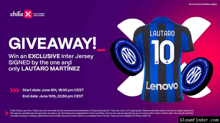 ChilizX | Giveaway $INTER signed jersey by Lautaro MartÃ­nez