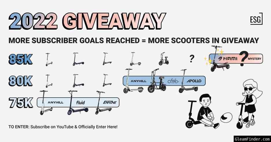 We're Giving Away EIGHT Electric Scooters to Random YouTube Subscribers!