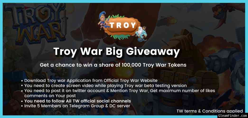 Troy War Giveaway