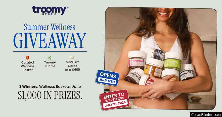 Troomy's Summer Wellness Giveaway