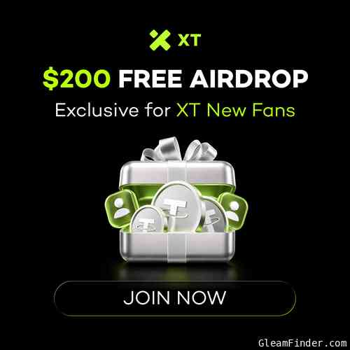 $200 Free Airdrop for XT New Fans