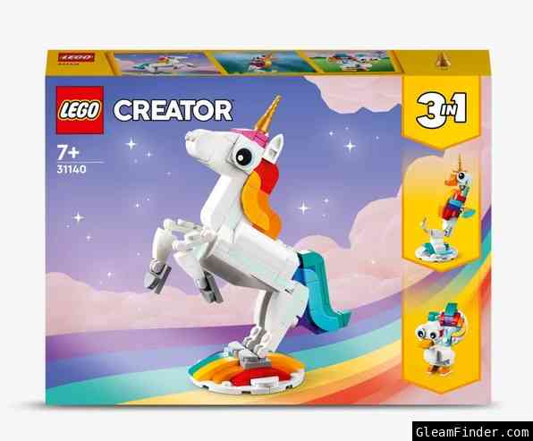Win a LEGO® Creator 31140 Magical Unicorn Playset