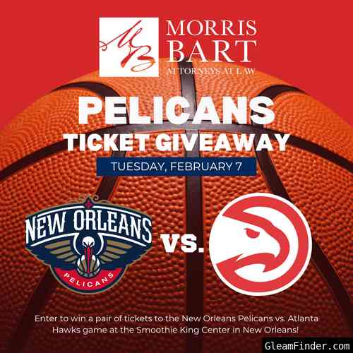 Morris Bart Pelicans vs. Hawks Ticket Giveaway