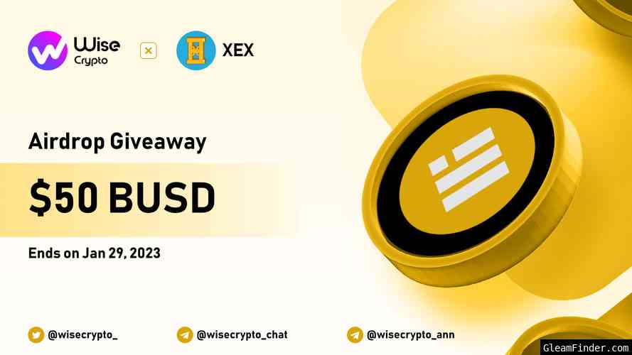 Wise Crypto X XEX Giveaway