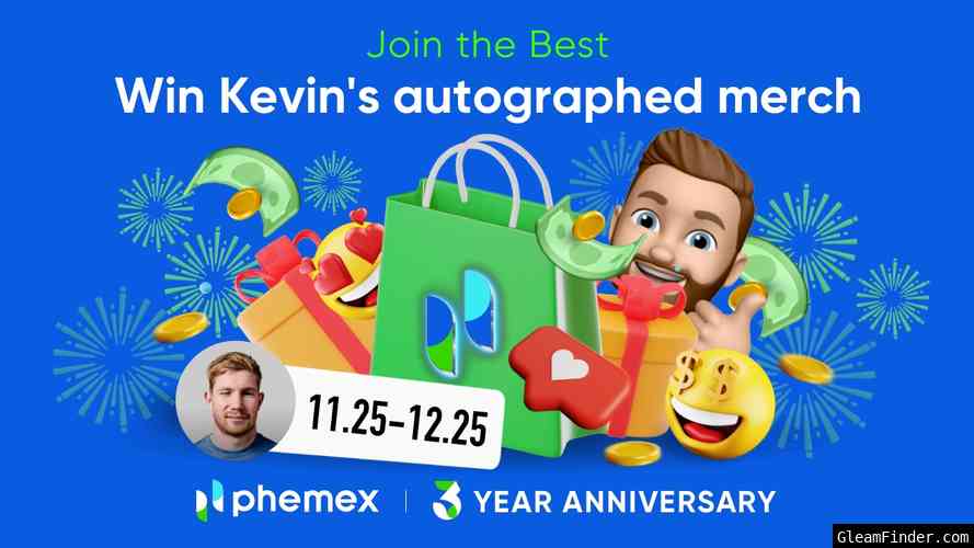 Phemex 3rd Anniversary: Celebrate with Kevin De Bruyne