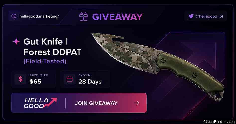 ★ Gut Knife | Forest DDPAT (Field-Tested) Giveaway