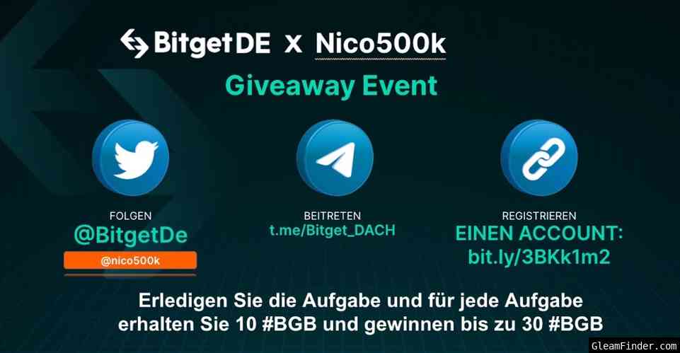 🎁BitgetDe X Nico500k Giveaway Event