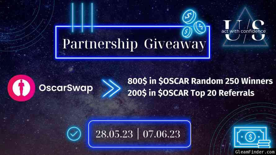 Oscar Swap X UniverseSwap Partnership Giveaway