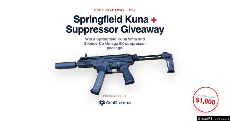 GunStreamer Springfield Kuna + Suppressor Giveaway