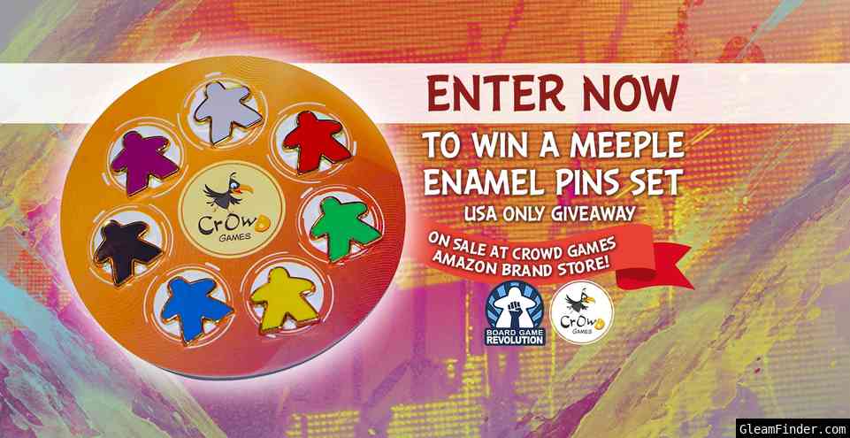 CrowD Games Meeple Enamel Pins | USA Giveaway