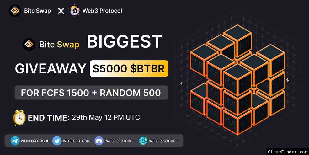 Web3 Protocol X Bitc Swap $BTBR Giveaway
