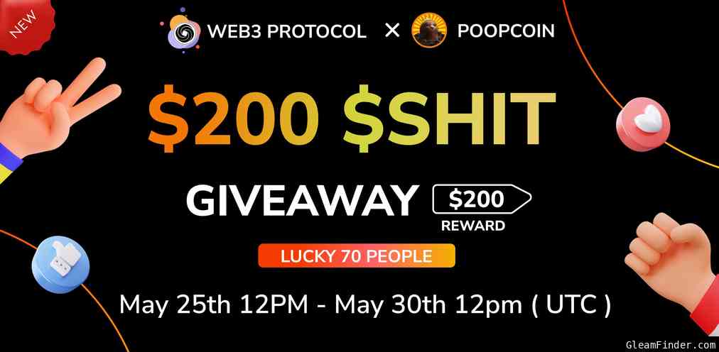 🎉Web3 Protocol X  PoopCoin $SHIT Giveaway.