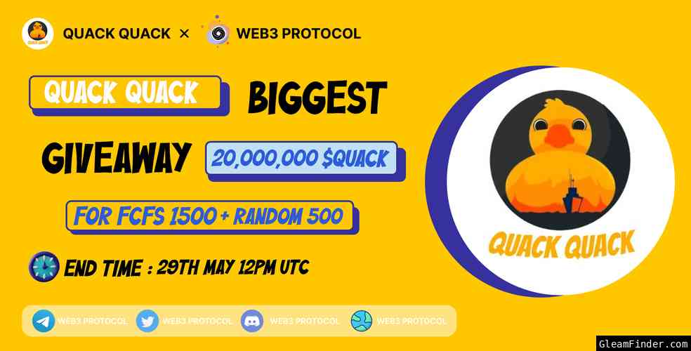 Web3 Protocol X Quack Quack Giveaway