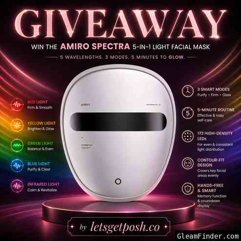 🤖✨ WIN THE VIRAL AMIRO SPECTRA LIGHT FACIAL MASK 🌈💖