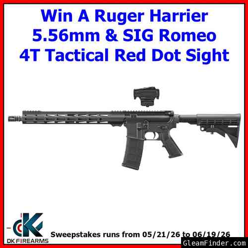 Win A Ruger Harrier 5.56mm & SIG Romeo 4T Tactical Red Dot Sight