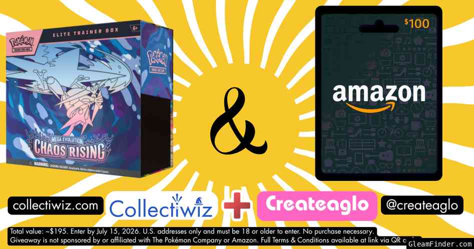 Collectiwiz™ + Createaglo 2026 Summer Giveaway: Pokemon Cards + Gift Card Prize Pack