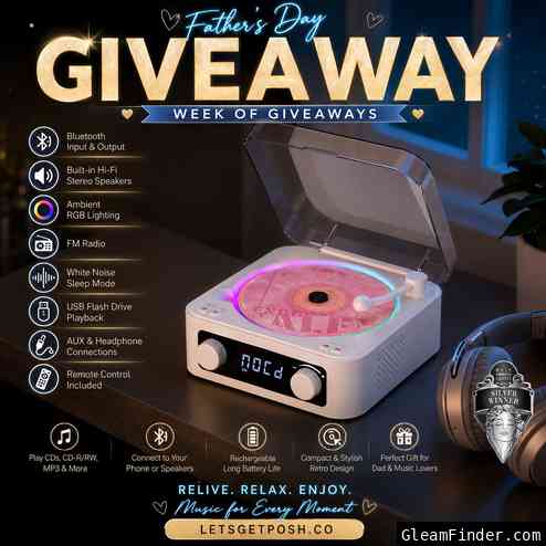 🎶 WIN A RETRO PORTABLE CD PLAYER 🎶