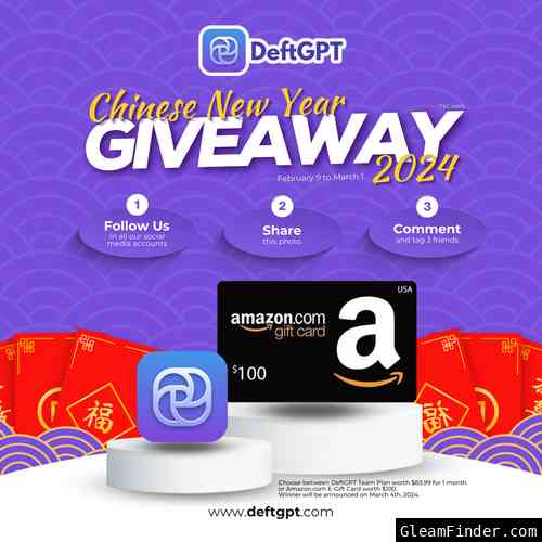 DeftGPT Chinese New Year Giveaway 2024