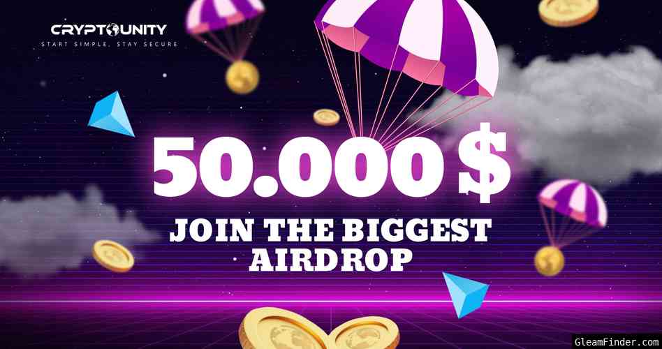 CryptoUnity $50.000 Airdrop