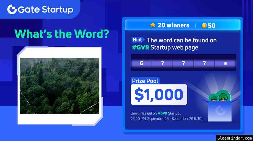 Guess the Word About Gate.io Startup $GVR