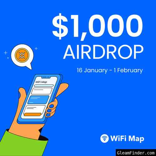 WiFi Map $1000 Airdrop