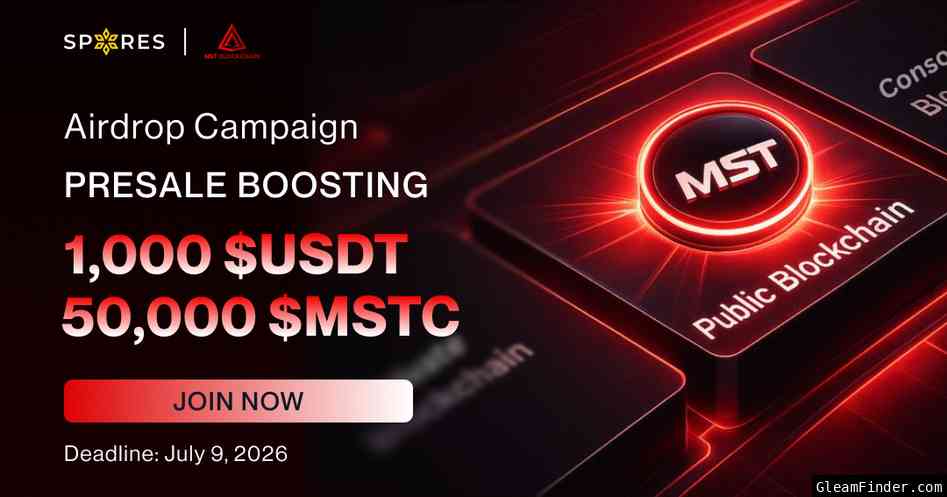 SPORES X MST BLOCKCHAIN PRESALE BOOSTING