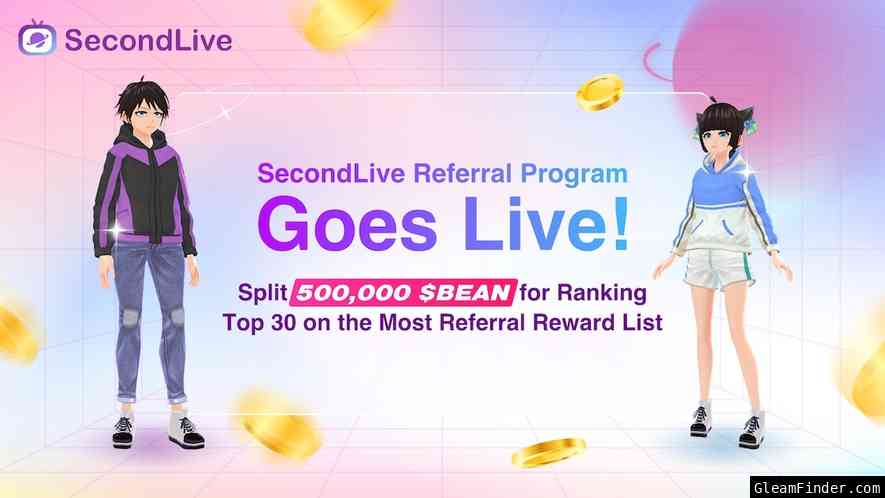 SecondLive Referral Program Giveaway