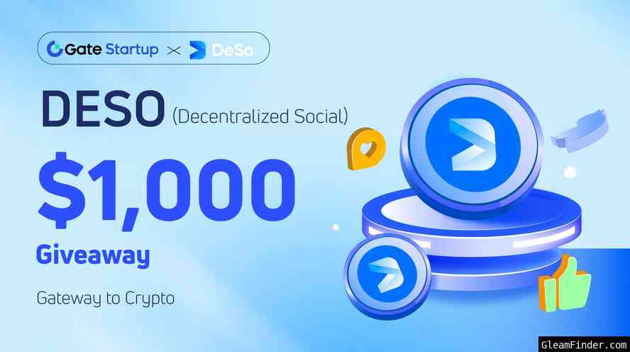 Startup x Decentralized Social (DESO) $1,000 Giveaway