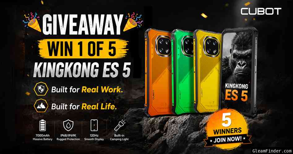 CUBOT KingKong ES 5 Global Launch Giveaway