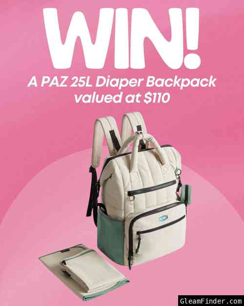 Win a Paz 25L Diaper Backpack from Bagsmart