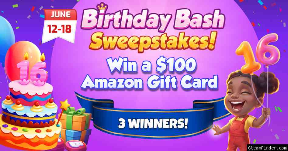 Bash Birthday 2026 Sweepstakes