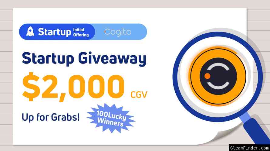 Gate.io Startup - Cogito Protocol(CGV) $2,000 Giveaway