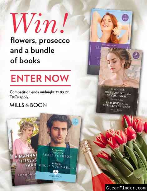 Win flowers, prosecco and a bundle of books