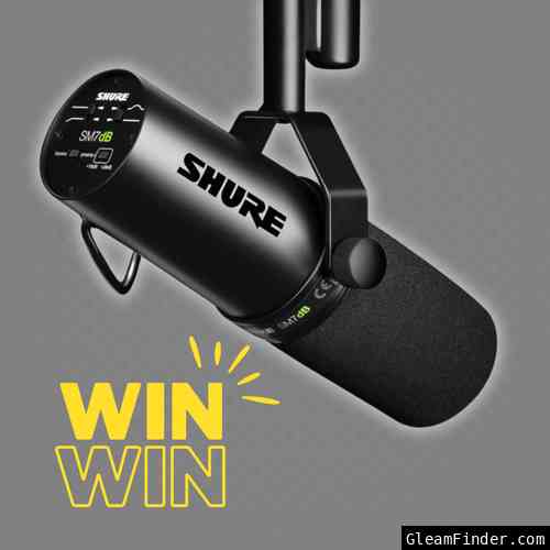 WIN a Shure SM7dB Dynamic Vocal Microphone With Built-in Preamp (Worth over $570)