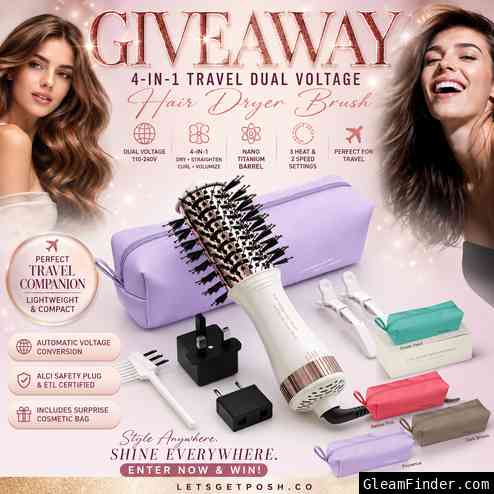 ✨💨🌍 WIN: OLAERMOSO 4-IN-1 TRAVEL HAIR STYLER GIVEAWAY 🌍💨✨