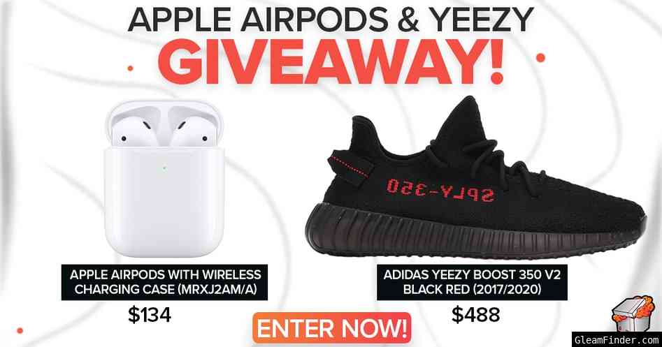 Giveaway - Airpods + Yeezy Boost 350 V2 BLACK RED