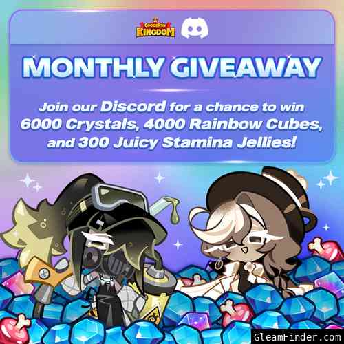 July CookieRun: Kingdom Monthly Discord Giveaway