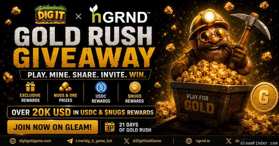 Dig It x nGRND Gold Rush Giveaway! ⛏️🪙